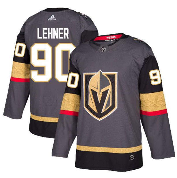 Men's Vegas Golden Knights #90 Robin Lehner Gray Stitched NHL Jersey Men's Vegas Golden Knights #90 Robin Lehner Gray Stitched NHL Jersey